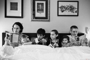 Changes Psychology family all reading in bed bw
